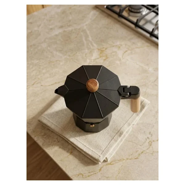 Taşev Garen Siyah 9 Fincan Moka Pot - Görsel 5