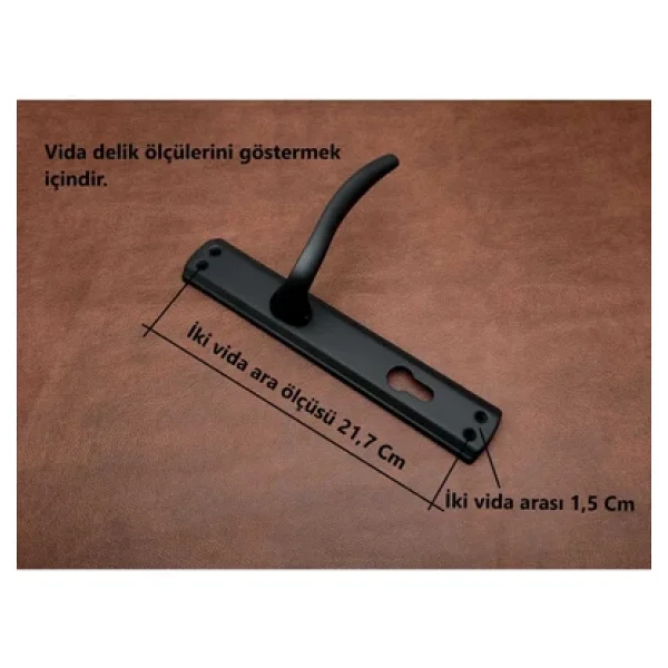Trim Mat Antik Sarı Aynalı Yale Çelik Kapı Kolu Sol Elle Açılır Tek Taraf (Kilit Hariçtir) - Görsel 6