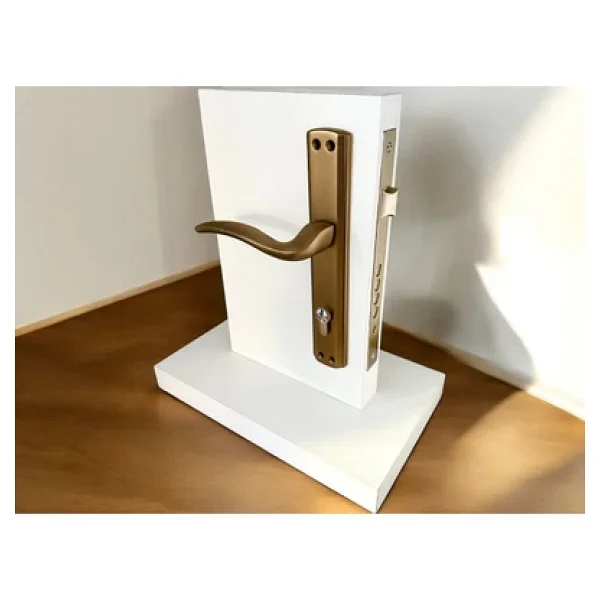 Trim Mat Antik Sarı Aynalı Yale Çelik Kapı Kolu Sol Elle Açılır Tek Taraf (Kilit Hariçtir) - Görsel 4