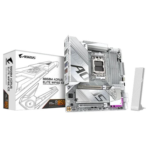 Gigabyte B850m Aorus Elite Wıfı6e Ice AMD Am5 DDR5 Micro Atx Anakart - Görsel 6