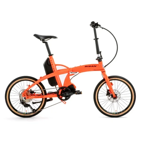 Bisan E-Folding Strike 250 W Turuncu Katlanabilir Elektrikli Bisiklet - Görsel 6