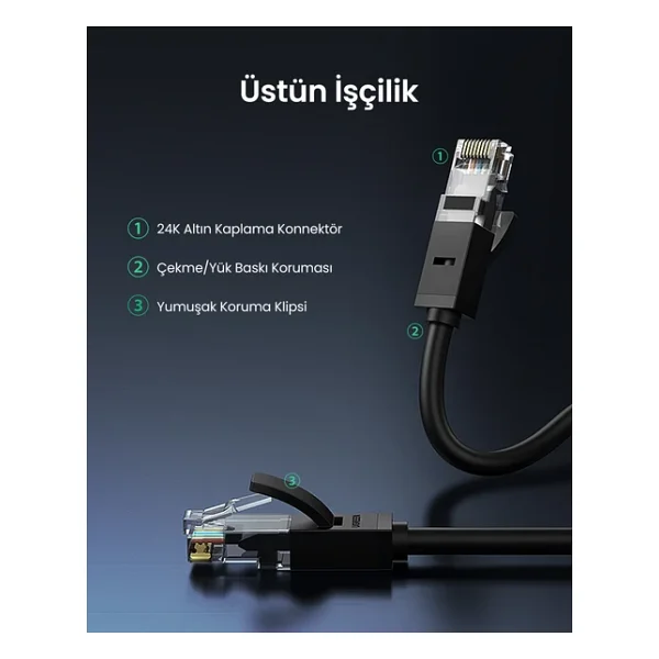 Ugreen 20162 5 M Cat6 Patch Kablo - Görsel 7