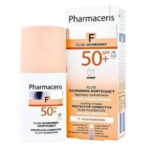 Pharmaceris F Protective Corrective Spf 50+ 01 Ivory 30 Ml Fondöten - Görsel 4