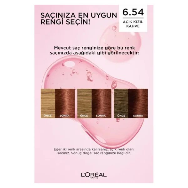 L'oreal Paris Excellence Creme 6.54 Açık Kızıl Kahve Saç Boyası - Görsel 8