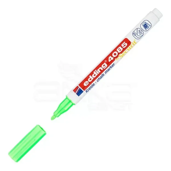 Edding 4085 Kara Tahta Ve Cam İçin 1-2 Mm Yuvarlak Uçlu Likit Tebeşir Kalemi Fosforlu Yeşil - Görsel 2