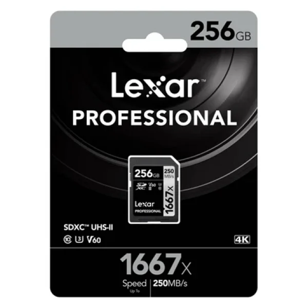 Lexar Professional 1667x Lsd256cbna1667 Class 10 Uhs-Iı U3 V60 256 GB Hafıza Kartı - Görsel 4