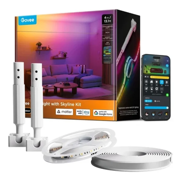 Govee Strip Light Skyline Kit Rgbwwıc H61b8 4 M Şerit LED - Görsel 4