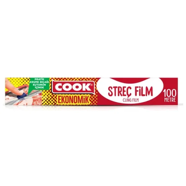 Cook 30 Cm X 100 M Kesme Bıçaklı Streç Film - Görsel 4