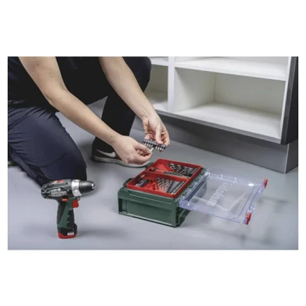 Metabo Powermaxx Bs 600080710 41 Parça Aksesuar + Çift Akülü 2 Ah Matkap - Görsel 9