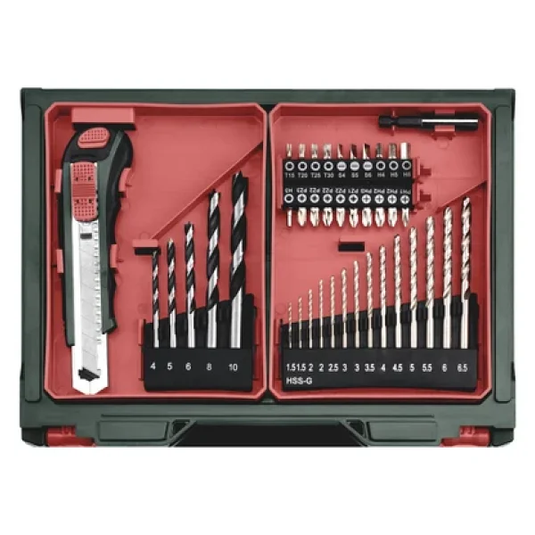 Metabo Powermaxx Bs 600080710 41 Parça Aksesuar + Çift Akülü 2 Ah Matkap - Görsel 7