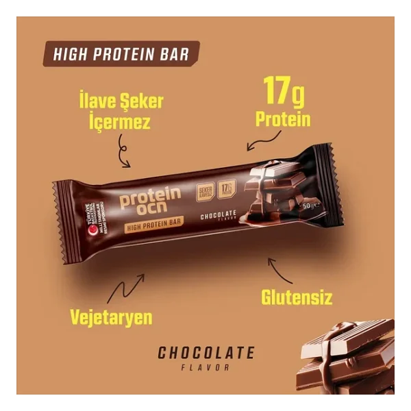 Proteinocean Çikolata Aromalı Protein Bar 50 G (2 Adet) - Görsel 3