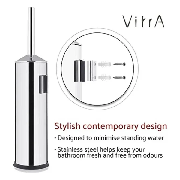 Vitra A44287 Arkitekta Krom Tuvalet Fırçası - Görsel 2