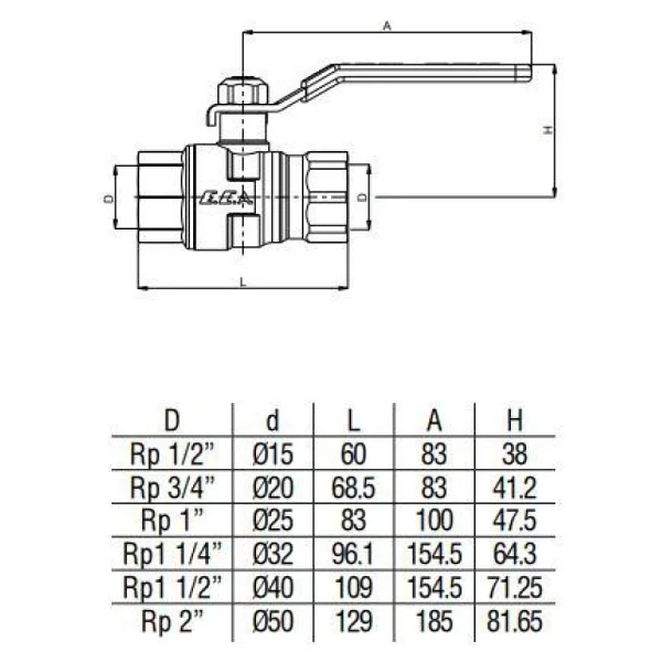 Eca 3/4" Içme Suyu Küresel Vana Valfi 602122169 - Görsel 4