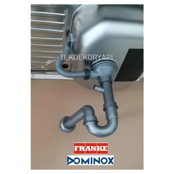 Dominox Franke Evye Sifon Takımı Kare Taşmalı - Görsel 3