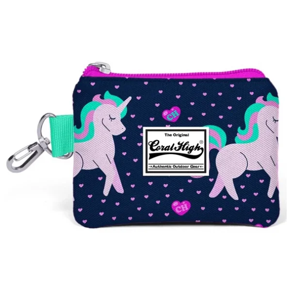 Coral High Kids Lacivert Unicorn Desenli Bozuk Para Çantası 21720 - Görsel 2
