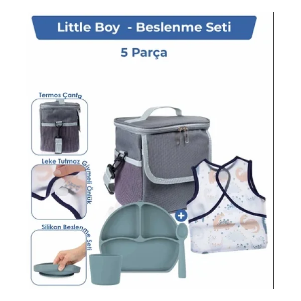 Babyjem Bebek Hediye Beslenme Seti Little Boy 5 Parça - Görsel 6