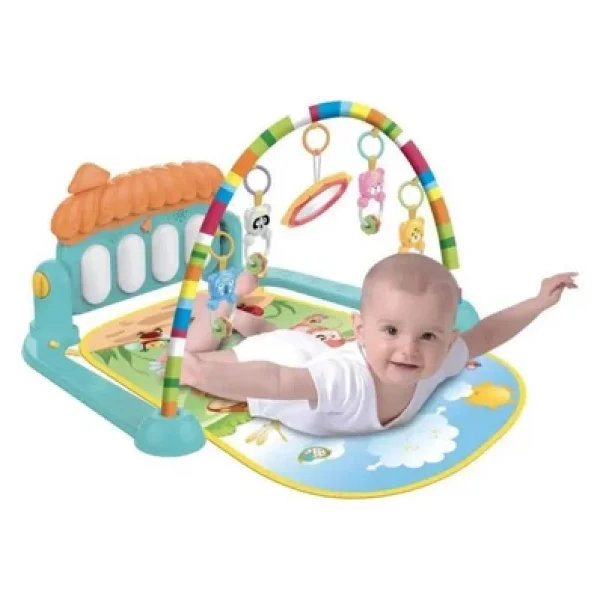 Tommybaby Adil Oyuncak Oyun Halısı Sevimli Piyanolu Sesli Işıklı Aynalı Oyun Halısı Bebek Yenidoğan 60 X 75 - Görsel 5