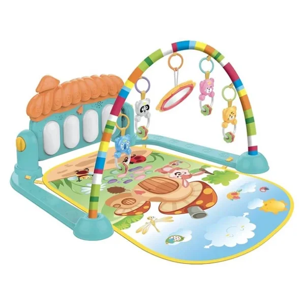 Tommybaby Adil Oyuncak Oyun Halısı Sevimli Piyanolu Sesli Işıklı Aynalı Oyun Halısı Bebek Yenidoğan 60 X 75 - Görsel 4