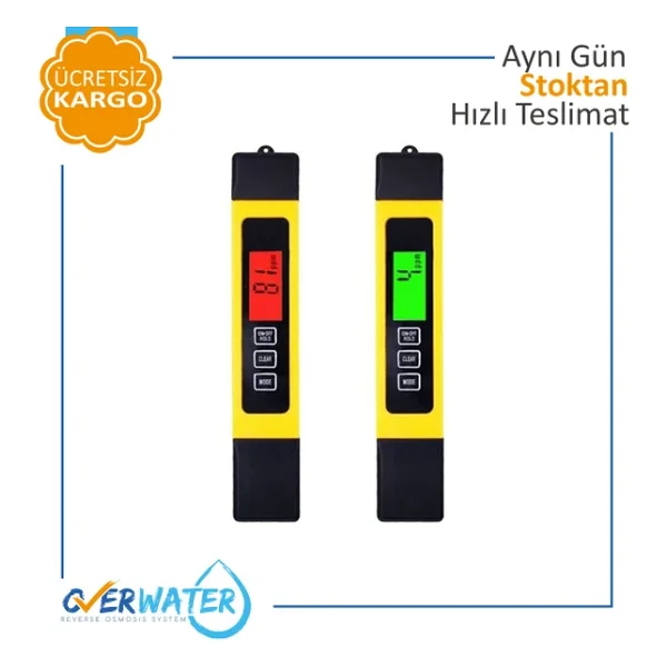Overwater Su Arıtma Cihazı Tds Metre Su Kalite Sertlik İletkenlik Ölçümü - Görsel 4