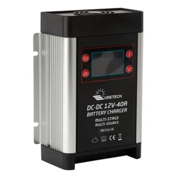 Uretech Dc-Dc Akü Şarj Cihazı 12v 40 A Amper Güneş Paneli Ve Alternatörden Yaşam Aküsü Şarjı - Görsel 4