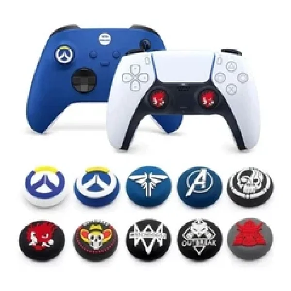 PS5/PS4/PS3/Xbox One/One X/One S/Series X/Series S 3d Analog Silikon Koruyucu Modeller-4 Adet - Görsel 4