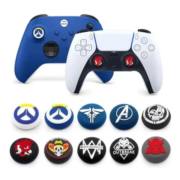 PS5/PS4/PS3/Xbox One/One X/One S/Series X/Series S 3d Analog Silikon Koruyucu Modeller-4 Adet - Görsel 8