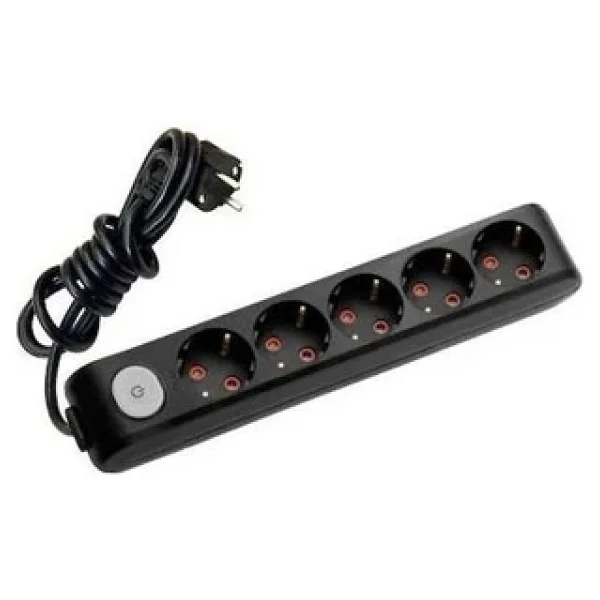 Viko Multi-Let 90137505 Topraklı Anahtarlı Siyah 5 M 5'li Priz - Görsel 5