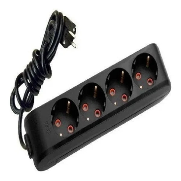 Viko Multi-Let 90133401 Topraklı Siyah 1 M 4'lü Priz - Görsel 2