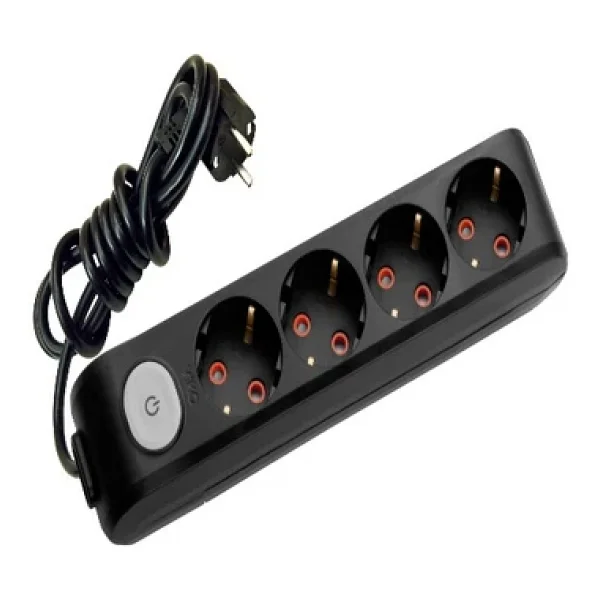 Viko Multi-let 90137402 Topraklı Anahtarlı Siyah 2 m 4'lü Priz - Görsel 3