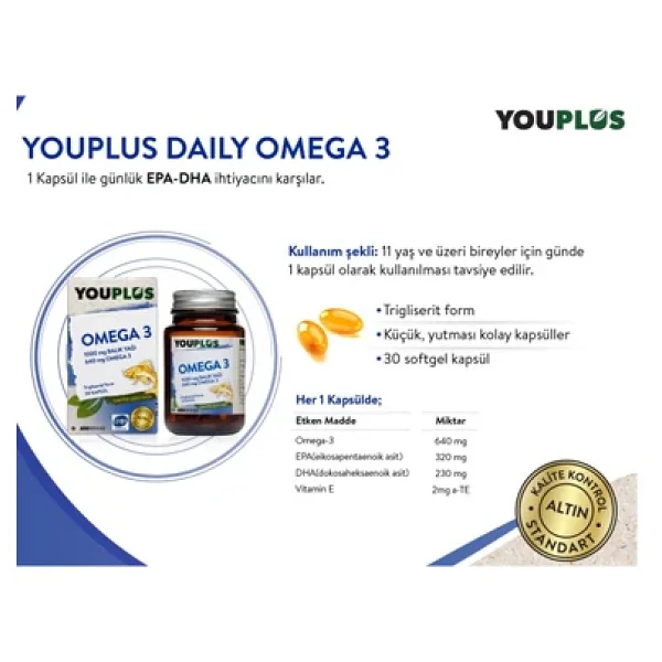 Youplus Omega 3 30 Kapsül 2'li - Görsel 6