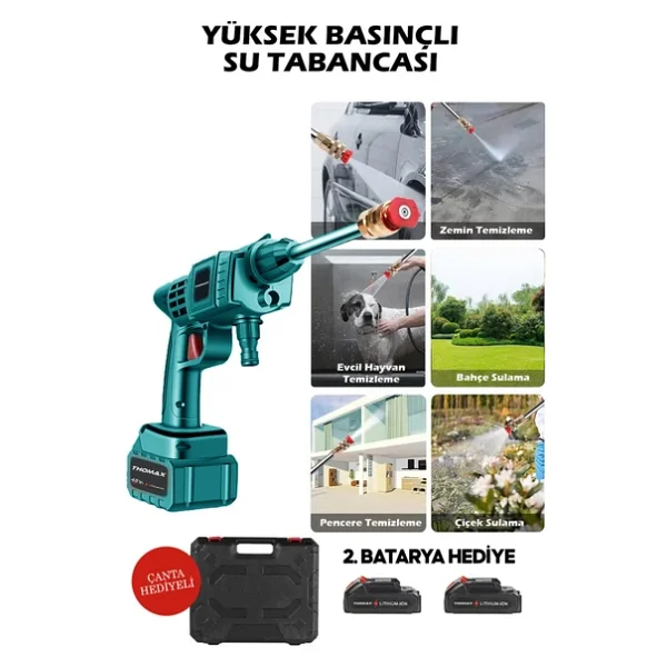 Thomax Şarjlı Basınçlı Yıkama Makinesi - Görsel 5