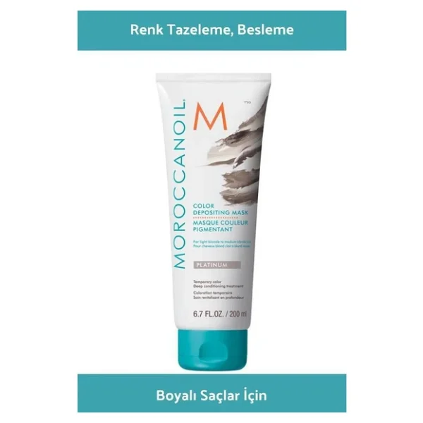 Moroccanoil Color Deposit Mask Platinum Renk Tazeleyici Maske 200 Ml - Görsel 8