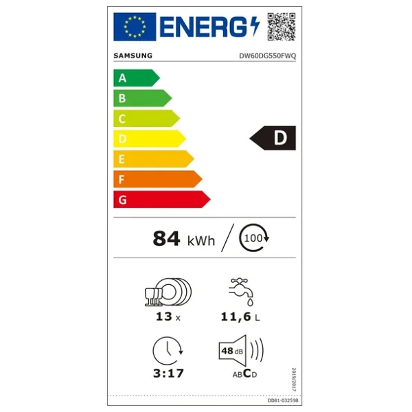 Samsung Dw60dg550fwq 5 Programlı Bulaşık Makinesi - Görsel 4