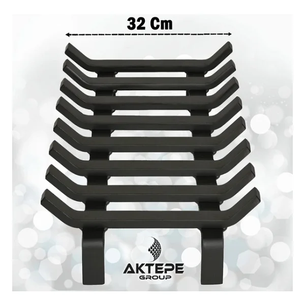 48 Cm X 32 Cm 8 Çubuklu Ekstra Şömine Izgarası Dar Gözlü Izgara - Görsel 3
