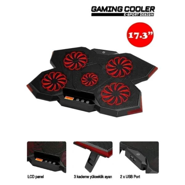 Frisby FNC-5255B 5 Fanlı 17" Laptop Soğutucu