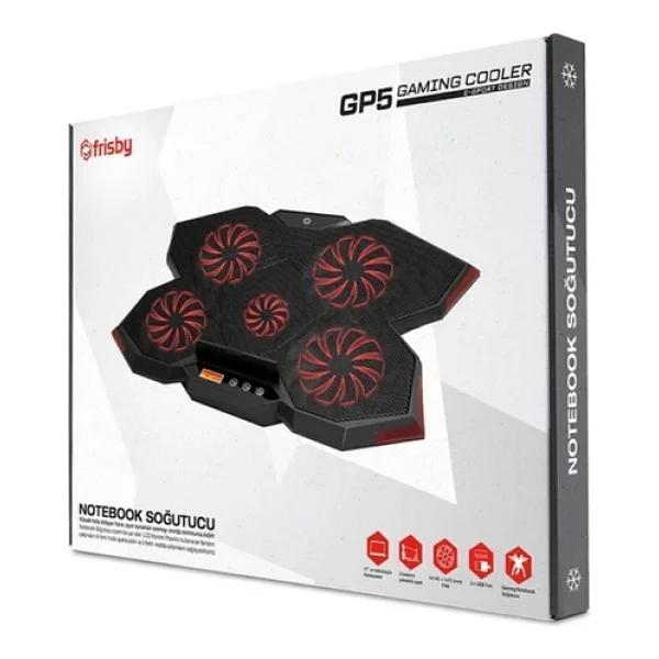 Frisby Fnc-5255b 5 Fanlı 17" Laptop Soğutucu - Görsel 4