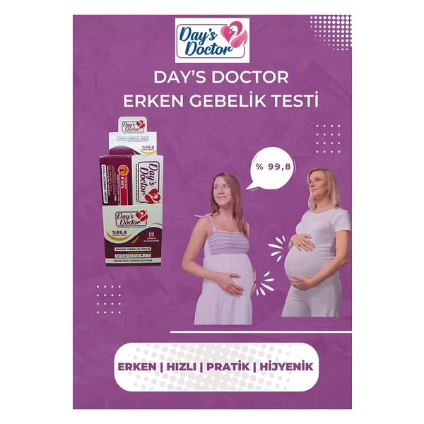 Days Doctor Erken Hızlı Gebelik-Hamilelik Testi Day's Doctor Pratik Hijyenik %99,8 5 Adet - Görsel 3