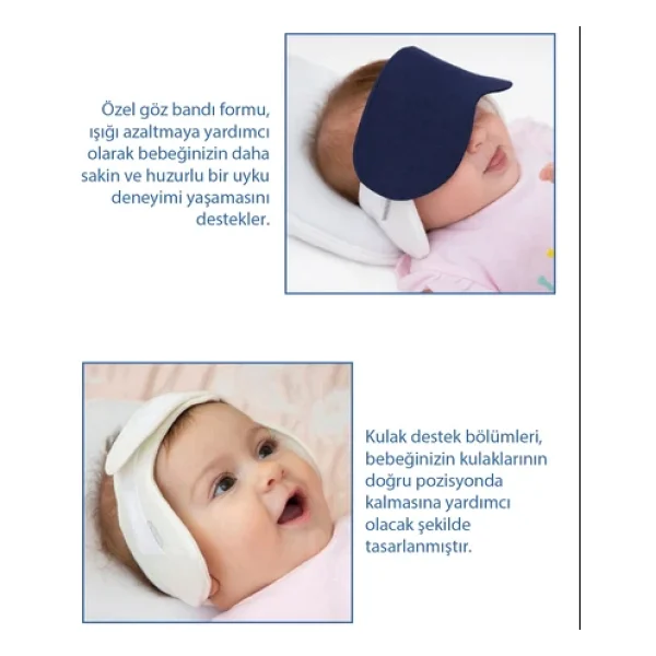 Babyjem Kepçe Kulak Önleyici Ve Uyku Bandı Lacivert - Görsel 3