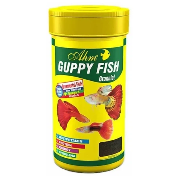 Ahm Guppy Fish Granulat Lepistes 100 Ml Balık Yemi - Görsel 3