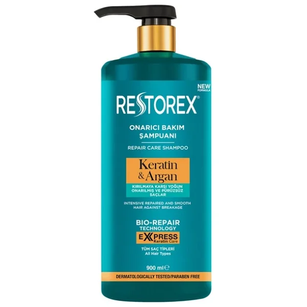 Restorex Keratin & Argan 900 Ml Şampuan - Görsel 3