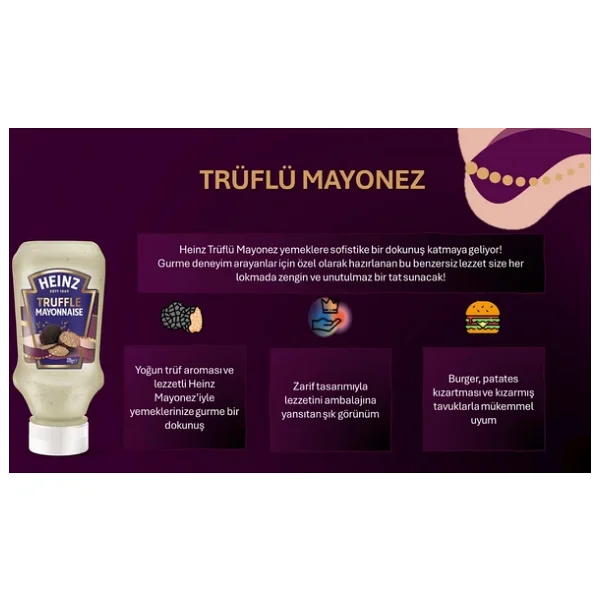 Heinz Truffle Mayonez 225 Gr - Görsel 2