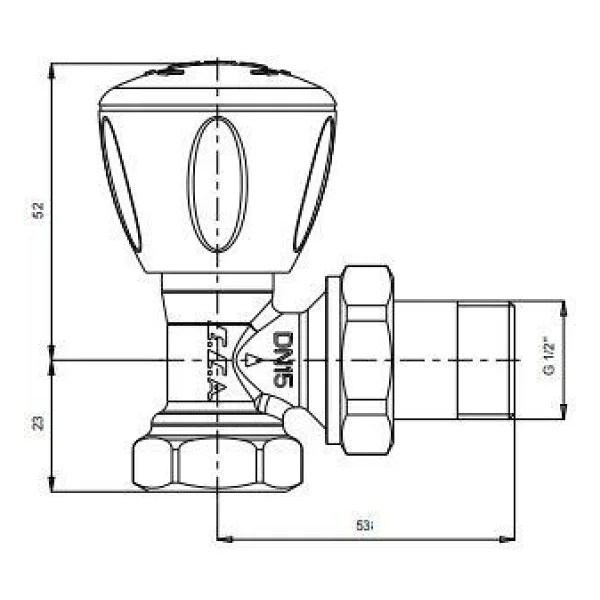 E.C.A. Rv3 602120749 Köşe Radyatör Vanası - Görsel 5