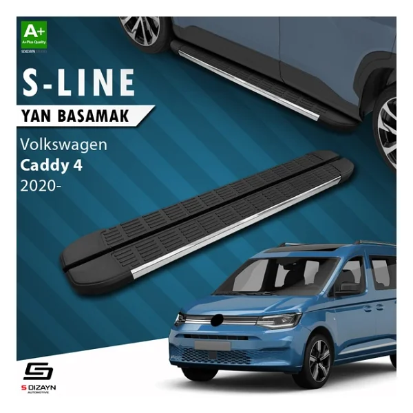 S-Dizayn Vw Caddy 4 S-Line Krom Yan Basamak 193 Cm 2020 Üzeri A+ Kalite - Görsel 3