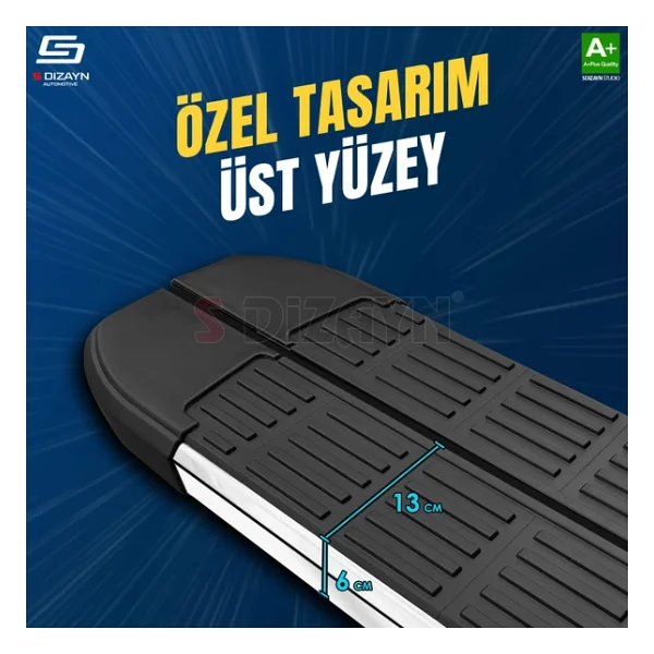 S-Dizayn Vw Caddy 4 S-Line Krom Yan Basamak 193 Cm 2020 Üzeri A+ Kalite - Görsel 5