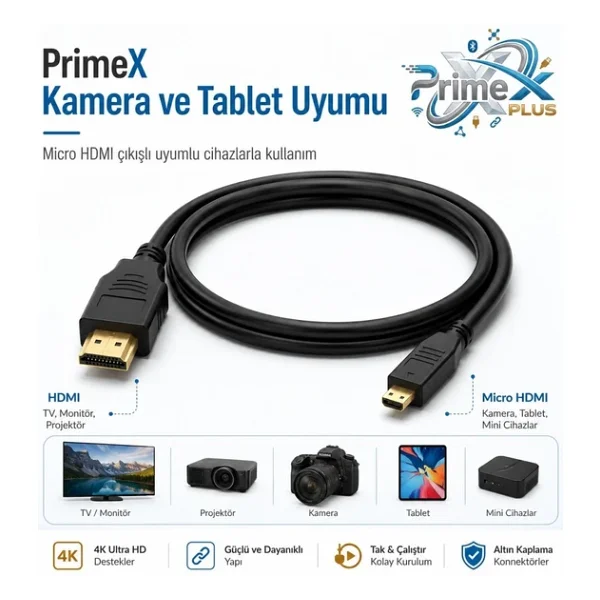 PrimeX PX-1121-5 Full HD 5 m HDMI Kablo - Görsel 3