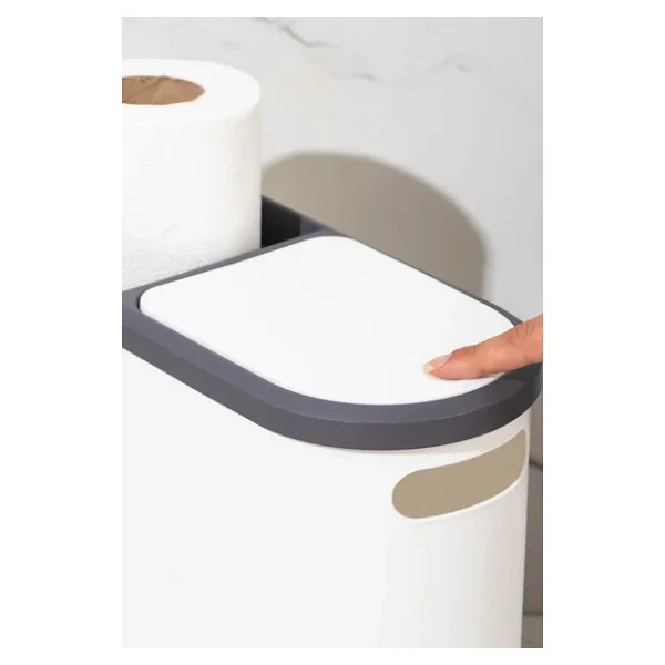 Porsima M-325 Çöp Kutusu Banyo Mutfak Çöp Kovası Kapaklı Banyo Çöp Kovası 10lt - Görsel 3