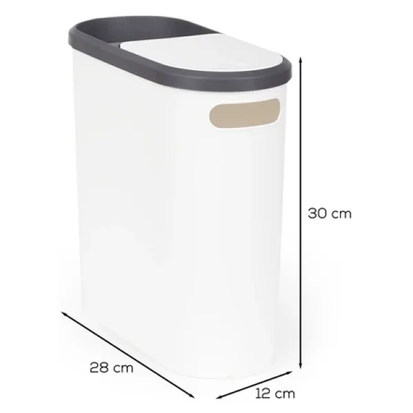 Porsima M-325 Çöp Kutusu Banyo Mutfak Çöp Kovası Kapaklı Banyo Çöp Kovası 10lt - Görsel 5