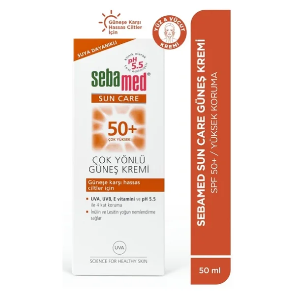 Sebamed Sun Care Spf 50+Üçlü Yüksek Koruma Güneş Kremi 50Ml X 2 Adet - Plaj Çantası Hediyeli Set - Görsel 2