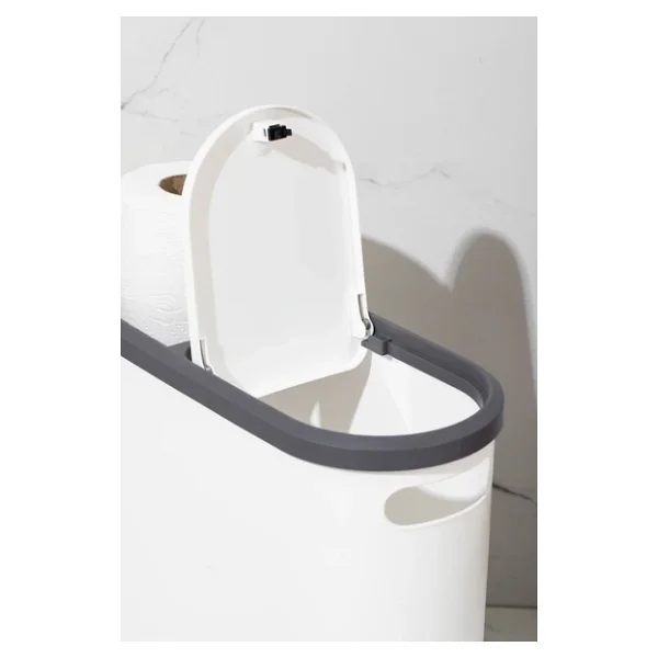 Porsima M-325 Çöp Kutusu Banyo Mutfak Çöp Kovası Kapaklı Banyo Çöp Kovası 10lt - Görsel 4