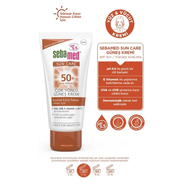 Sebamed Sun Care Spf 50+Üçlü Yüksek Koruma Güneş Kremi 50Ml X 2 Adet - Plaj Çantası Hediyeli Set - Görsel 3